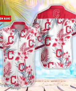 MLB Cleveland Indians Hawaiian Shirt Flower Baseball Aloha Shirt