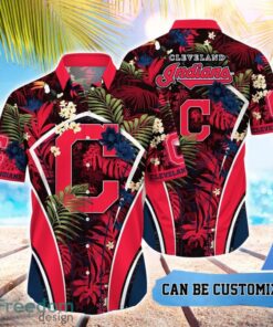 MLB Cleveland Indians Hawaiian Shirt Flower Summer Tropical Aloha Shirt