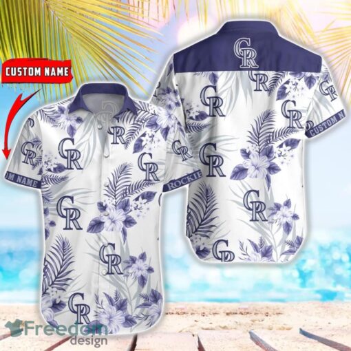 MLB Colorado Rockies Hawaiian Shirt Flower Baseball Aloha Shirt Product Photo 1