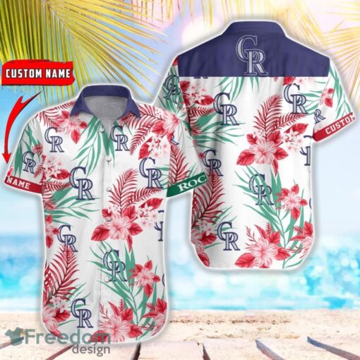 MLB Colorado Rockies Hawaiian Shirt Flower Baseball Shirt For Fans Product Photo 1