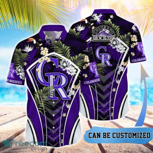 MLB Colorado Rockies Hawaiian Shirt Flower Summer Tropical Aloha Shirt Product Photo 1