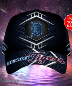 MLB Detroit Tigers Logo Design Gifts Black Cap Custom Name Cap Product Photo 1