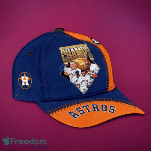 MLB Houston Astros Logo Design Champs Orange Midnight Cap Gift For Fans 3D Cap Product Photo 2