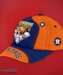 MLB Houston Astros Logo Design Champs Orange Midnight Cap Gift For Fans 3D Cap Product Photo 1