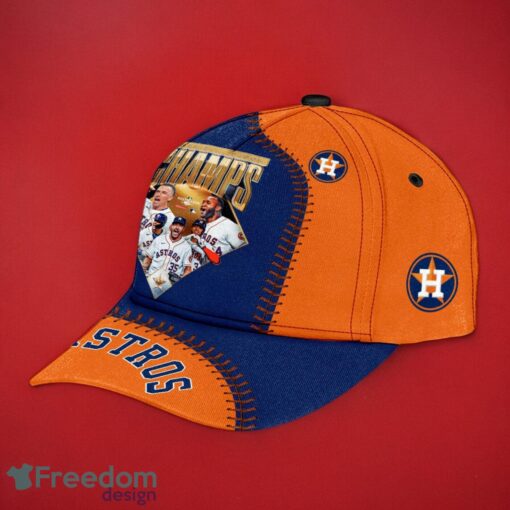 MLB Houston Astros Logo Design Champs Orange Midnight Cap Gift For Fans 3D Cap Product Photo 1