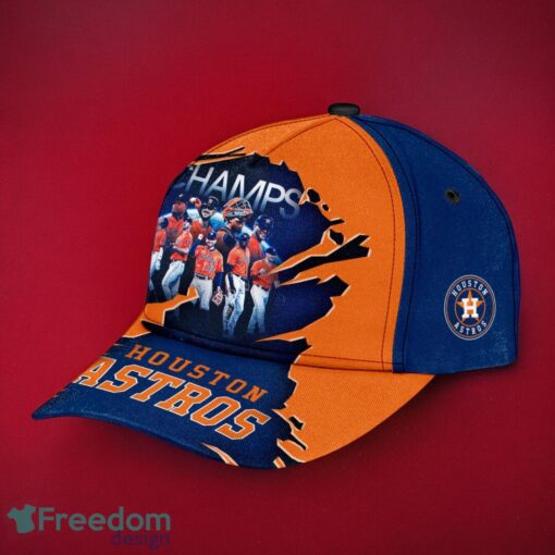 MLB Houston Astros Logo Design Orange Midnight Cap Gift For Fans 3D Cap Product Photo 1