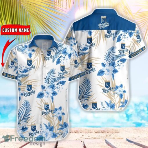 MLB Kansas City Royals Hawaiian Shirt Flower Baseball Aloha Shirt Product Photo 1