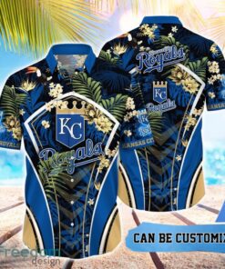 MLB Kansas City Royals Hawaiian Shirt Flower Summer Tropical Aloha Shirt