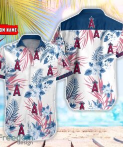 MLB Los Angeles Angels Hawaiian Shirt Flower Baseball Aloha Shirt