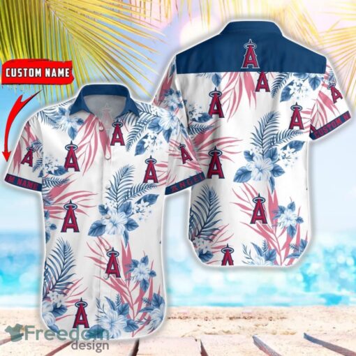 MLB Los Angeles Angels Hawaiian Shirt Flower Baseball Aloha Shirt Product Photo 1