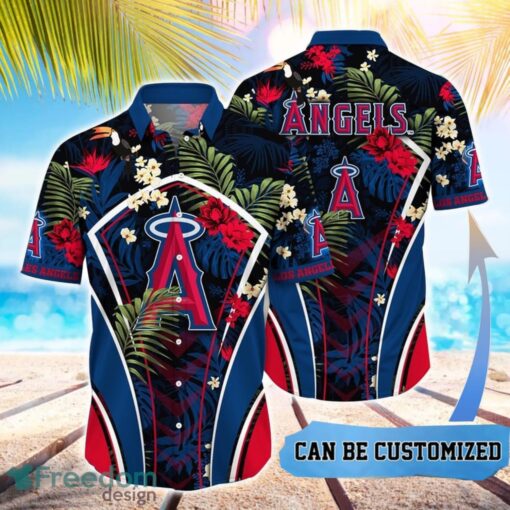 MLB Los Angeles Angels Hawaiian Shirt Flower Summer Tropical Aloha Shirt Product Photo 1