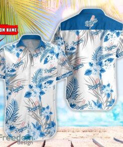 MLB Los Angeles Dodgers Hawaiian Shirt Flower Baseball Aloha Shirt