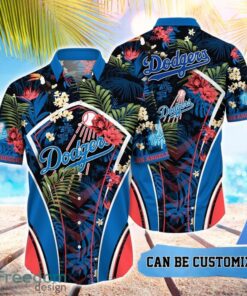 MLB Los Angeles Dodgers Hawaiian Shirt Flower Summer Tropical Aloha Shirt