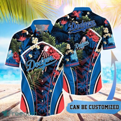 MLB Los Angeles Dodgers Hawaiian Shirt Flower Summer Tropical Aloha Shirt Product Photo 1