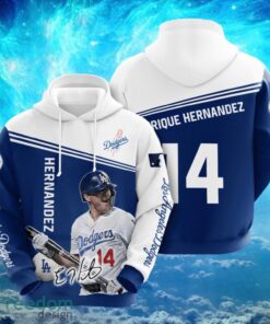 MLB Los Angeles Dodgers Logo Design 14 Hernandez Full Print Hoodie Product Photo 1