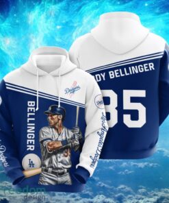 MLB Los Angeles Dodgers Logo Design 35 Bellinger Full Print Hoodie Product Photo 1