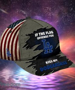 MLB Los Angeles Dodgers Logo Design American Flag Cap