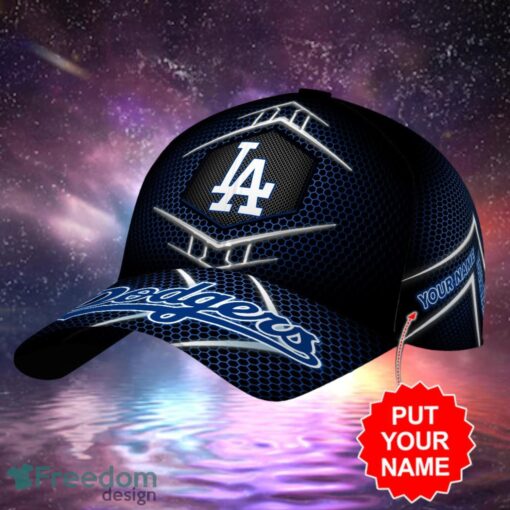 MLB Los Angeles Dodgers Logo Design Gifts Black Cap Custom Name Cap Product Photo 1