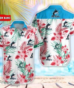 MLB Miami Marlins Hawaiian Shirt Flower Baseball Shirt For Fans