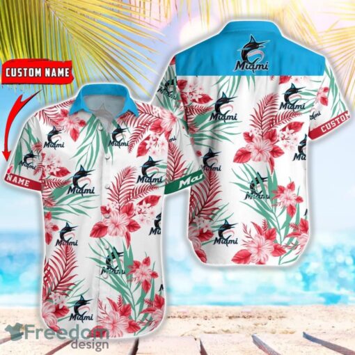 MLB Miami Marlins Hawaiian Shirt Flower Baseball Shirt For Fans Product Photo 1