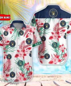 MLB Milwaukee Brewers Hawaiian Shirt Flower Baseball Shirt For Fans