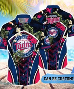 MLB Minnesota Twins Hawaiian Shirt Flower Summer Tropical Aloha Shirt