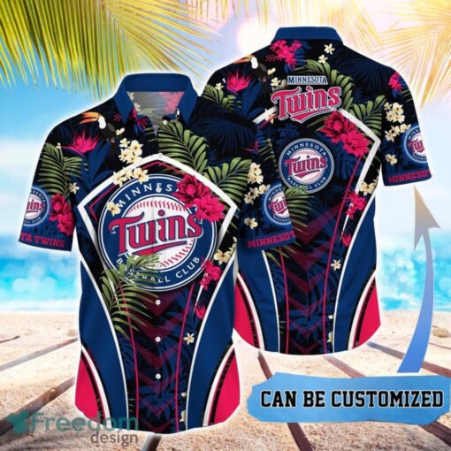 MLB Minnesota Twins Hawaiian Shirt Flower Summer Tropical Aloha Shirt Product Photo 1