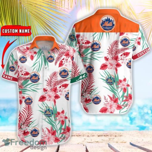 MLB New York Mets Hawaiian Shirt Flower Baseball Shirt For Fans Product Photo 1