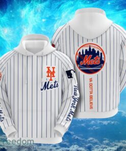 MLB New York Mets Logo Design White Hoodie Full Print Hoodie Product Photo 1