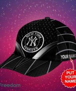 MLB New York Yankees Design Black Cap Custom Your Name Cap 3D Cap Product Photo 1