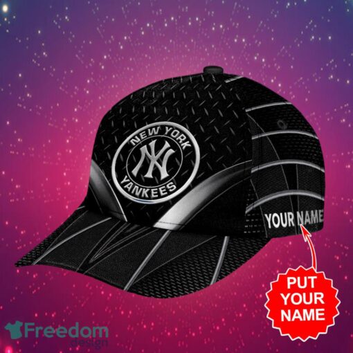 MLB New York Yankees Design Black Cap Custom Your Name Cap 3D Cap Product Photo 1