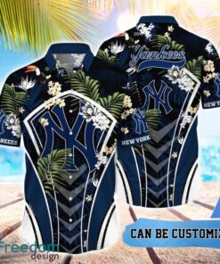 MLB New York Yankees Hawaiian Shirt Flower Summer Tropical Aloha Shirt