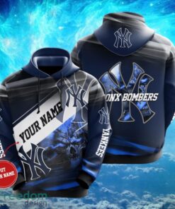 MLB New York Yankees Logo Design Bronx Bombers Dark Hoodie Full Print Hoodie Custom Name