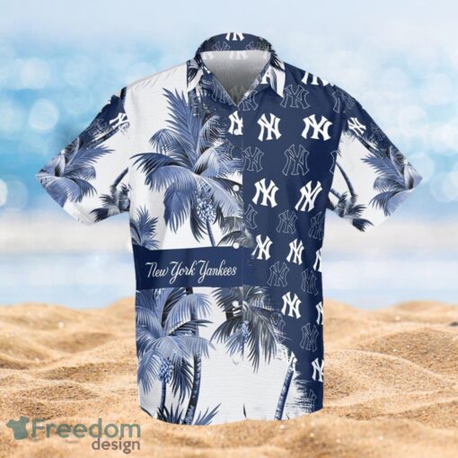 MLB New York Yankees Logo Design Coconut Tree Hawaiian 3D Shirt Product Photo 1