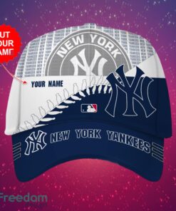 MLB New York Yankees Logo Design Navy White Cap Custom Name Cap 3D Cap Product Photo 2