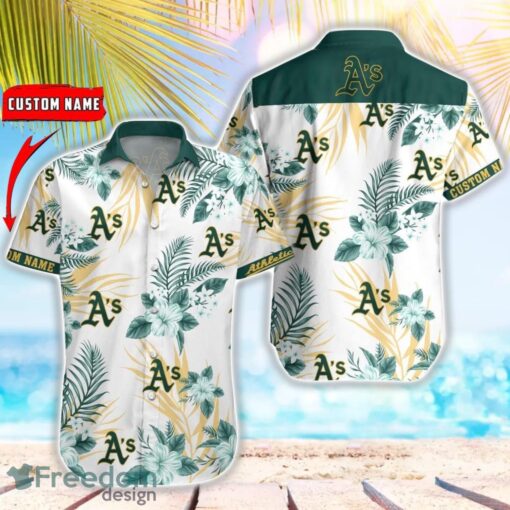 MLB Oakland Athletics Hawaiian Shirt Flower Baseball Aloha Shirt Product Photo 1