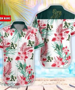 MLB Oakland Athletics Hawaiian Shirt Flower Baseball Shirt For Fans