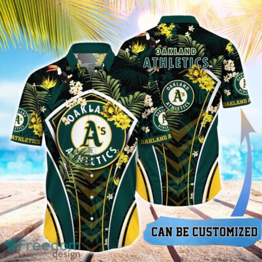 MLB Oakland Athletics Hawaiian Shirt Flower Summer Tropical Aloha Shirt Product Photo 1