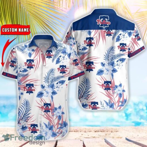 MLB Philadelphia Phillies Hawaiian Shirt Flower Baseball Aloha Shirt Product Photo 1