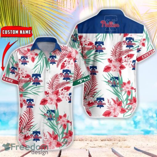 MLB Philadelphia Phillies Hawaiian Shirt Flower Baseball Shirt For Fans Product Photo 1