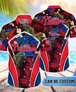 MLB Philadelphia Phillies Hawaiian Shirt Flower Summer Tropical Aloha Shirt