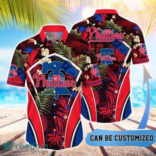 MLB Philadelphia Phillies Hawaiian Shirt Flower Summer Tropical Aloha Shirt Product Photo 1