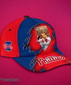 MLB Philadelphia Phillies Logo Design Champs Red Cap 3D Cap Product Photo 2