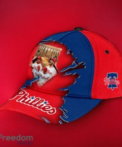 MLB Philadelphia Phillies Logo Design Champs Red Cap 3D Cap