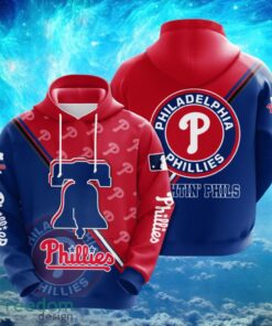 MLB Philadelphia Phillies Logo Design Red Blue Hoodie Full Print Hoodie