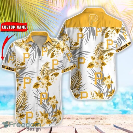 MLB Pittsburgh Pirates Hawaiian Shirt Flower Baseball Aloha Shirt Product Photo 1