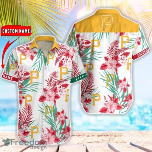 MLB Pittsburgh Pirates Hawaiian Shirt Flower Baseball Shirt For Fans Product Photo 1