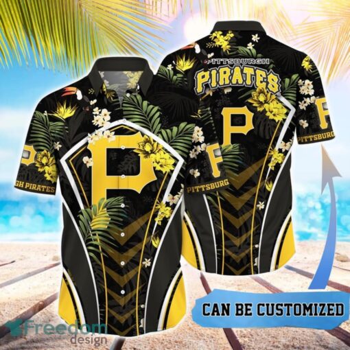 MLB Pittsburgh Pirates Hawaiian Shirt Flower Summer Tropical Aloha Shirt Product Photo 1