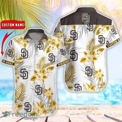 MLB San Diego Padres Hawaiian Shirt Flower Baseball Aloha Shirt Product Photo 1