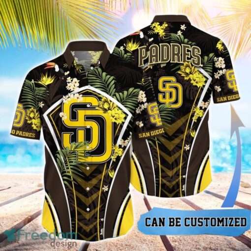 MLB San Diego Padres Hawaiian Shirt Flower Summer Tropical Aloha Shirt Product Photo 1